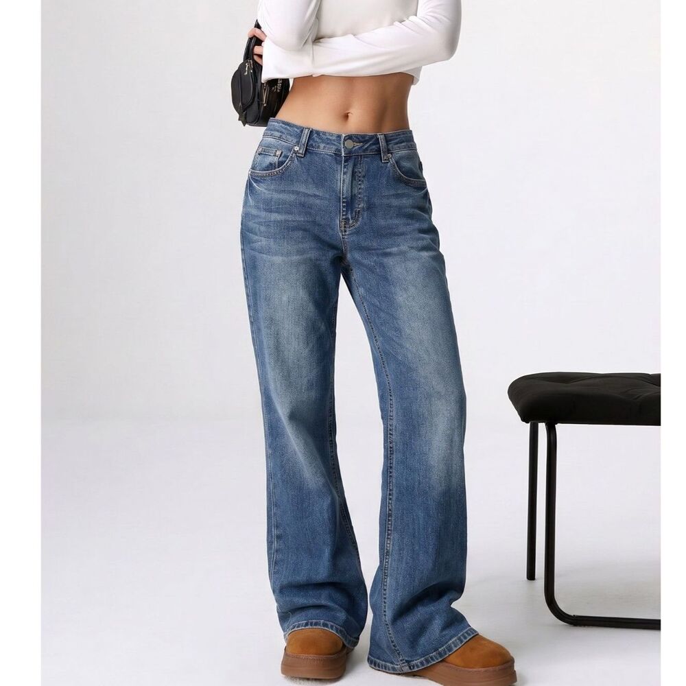 Vintage 90s London Jean Bootcut Jeans Made In Hong Kong 100% Cotton Size 12